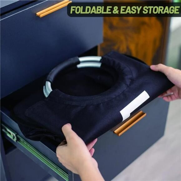 Large Laundry Hamper 90L Foldable Waterproof Clothes Basket with Handles - Picture 6 of 8